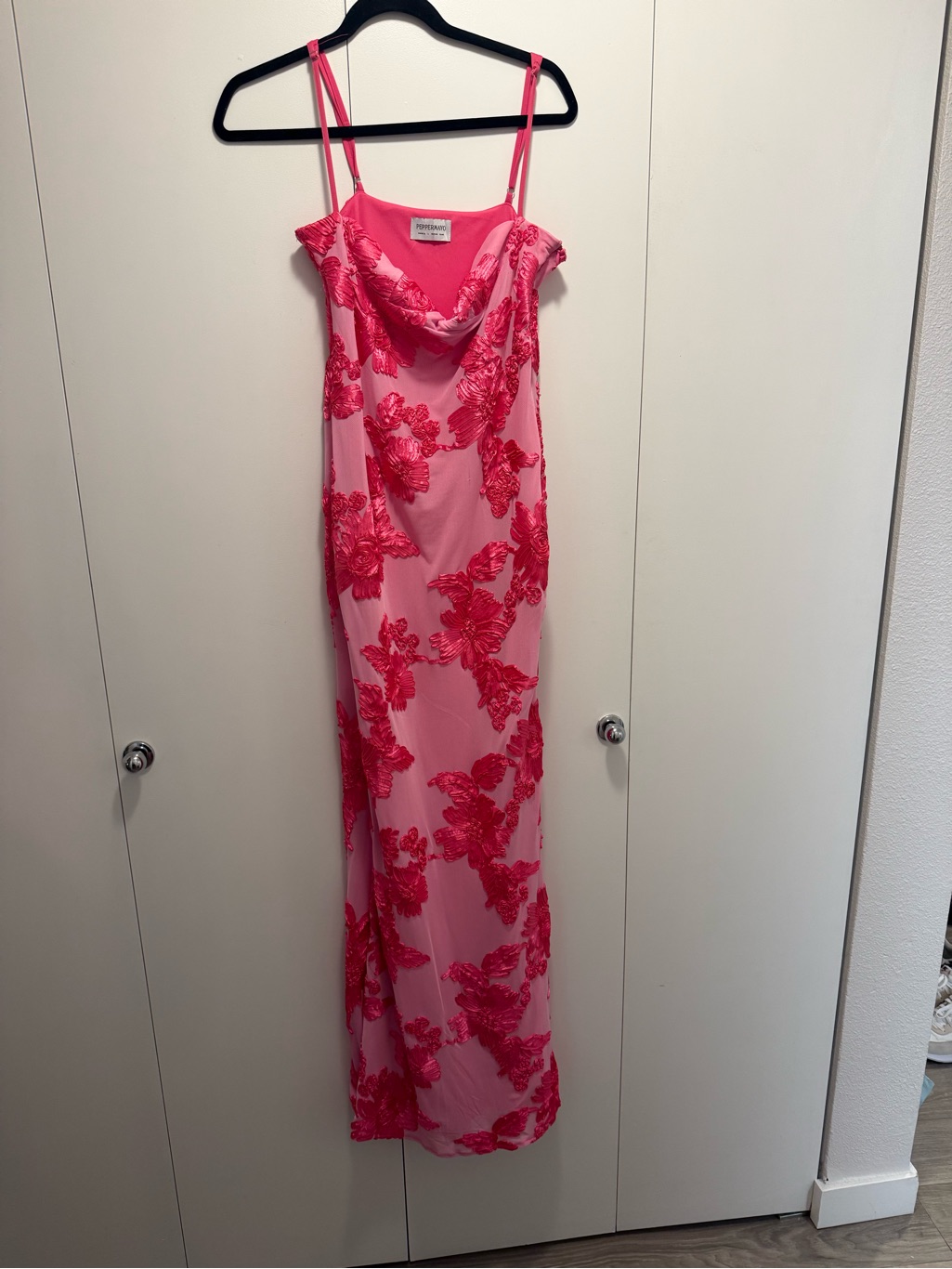 Peppermayo Bright Pink Slip Dress